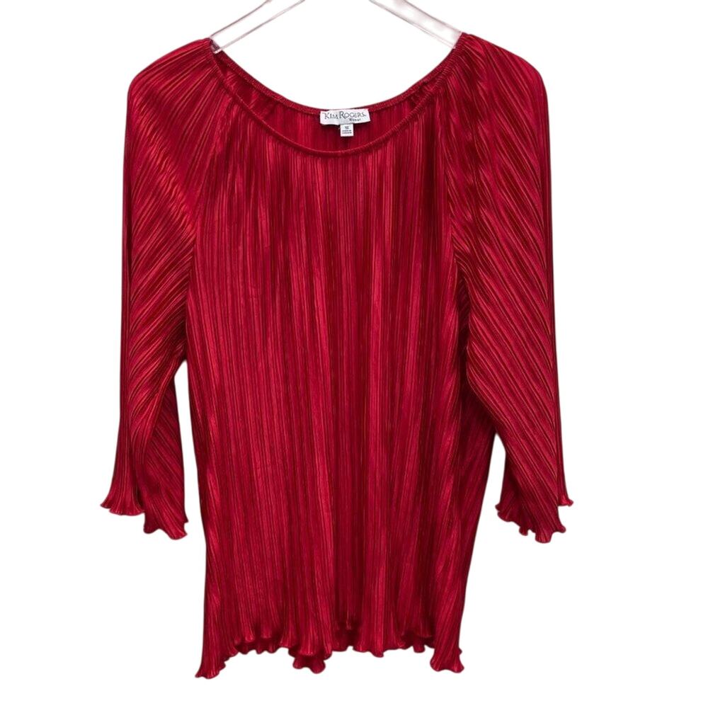 Kim Rogers Woman Red Pullover Top Size 1X